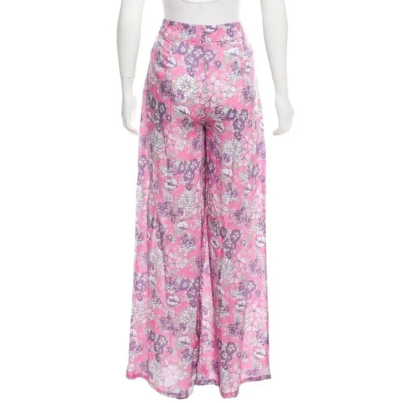 NWOT CHRISTOPHE SAUVAT Floral Wide-Leg Pants - Picture 3 of 3